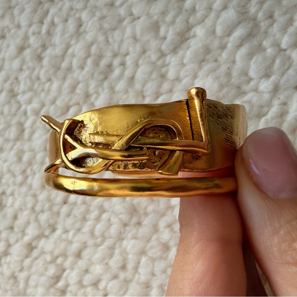 ✨Yves Saint Laurent YSL Cuff Bracelet Gold Tone✨ - Picture 11 of 14